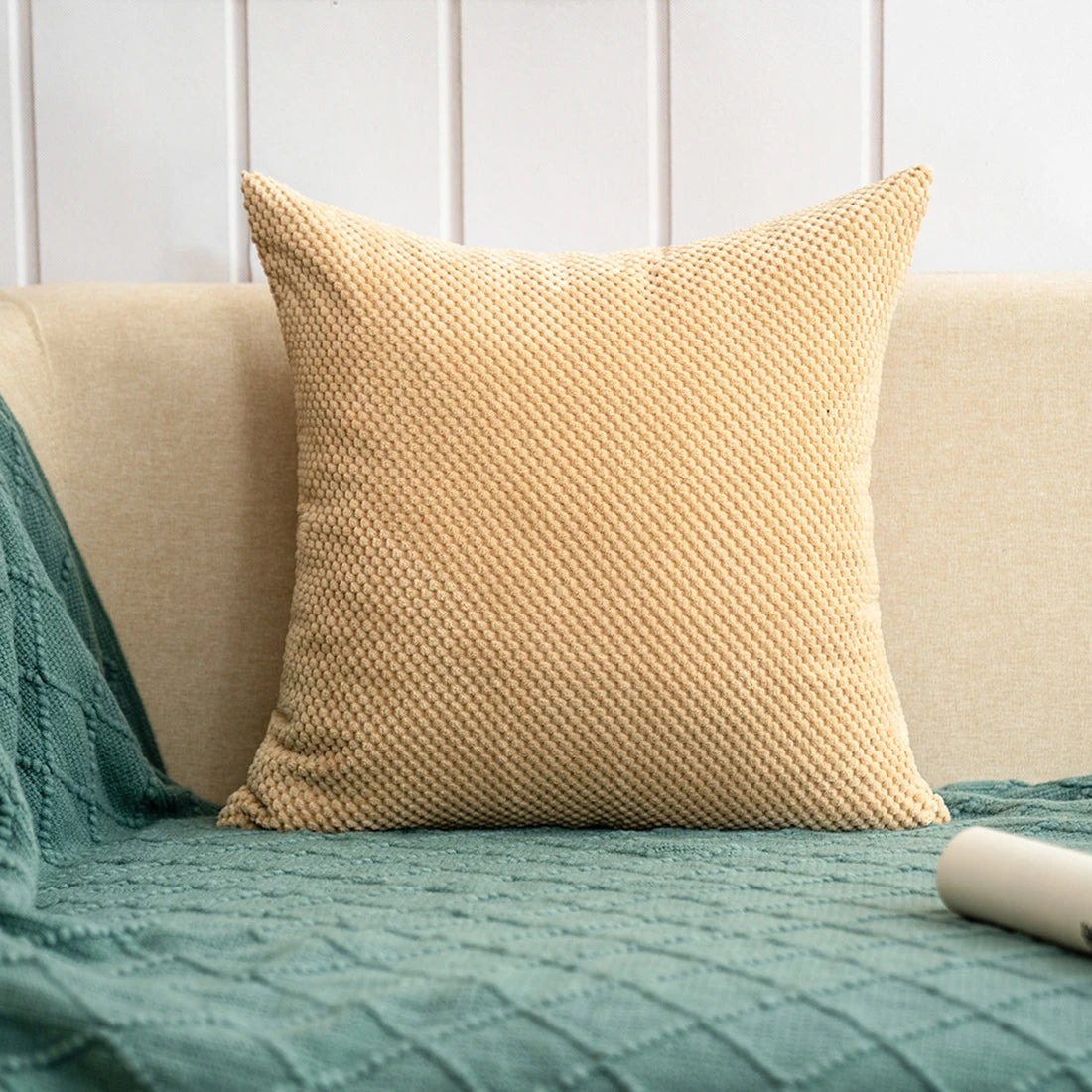 Navy 18x18 throw pillow decorative cushion with insert for sofa