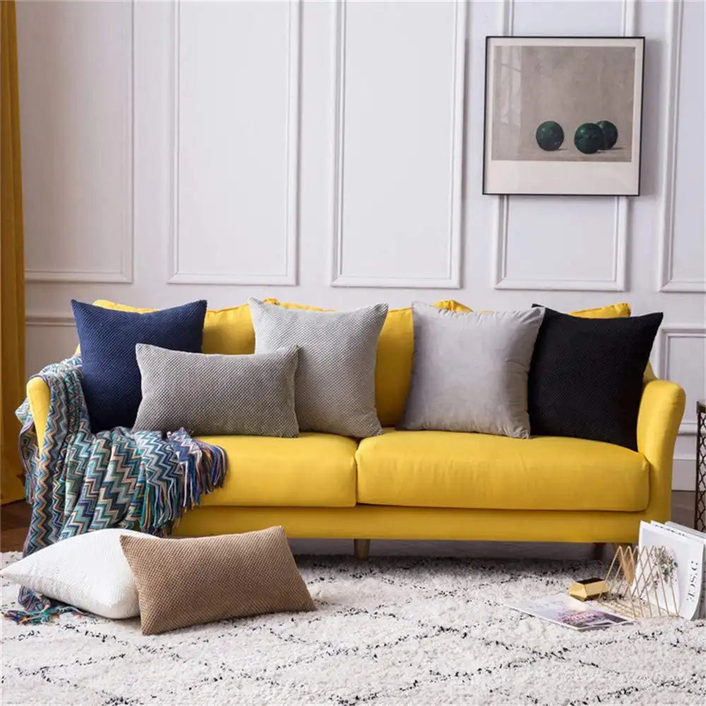 Navy decorative throw pillow cushion by Fancy & Stacy