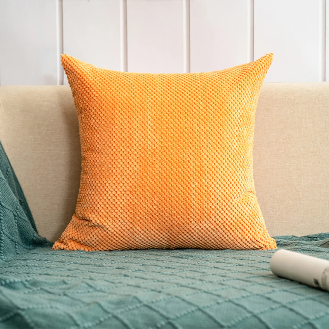 Navy decorative throw pillow cushion by Fancy & Stacy