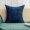 Solid navy 18x18 cushion with plush insert