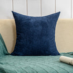Solid navy 18x18 cushion with plush insert