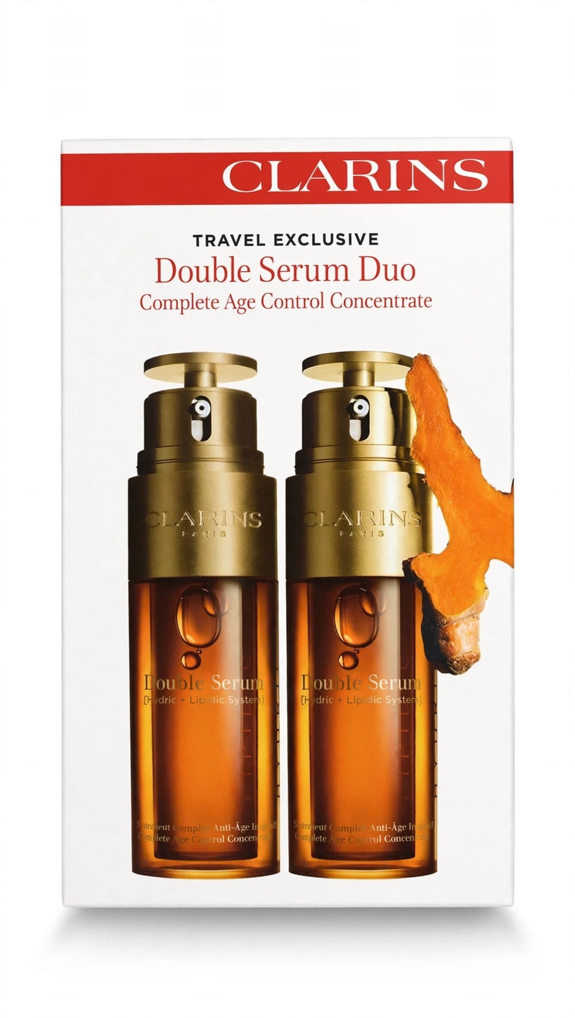 Clarins Double Serum Duo – Complete Age Control Concentrate (Travel Exclusive Set)