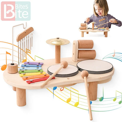 Baby Educational Toys Wooden Aeolian Bells Montessori Children's