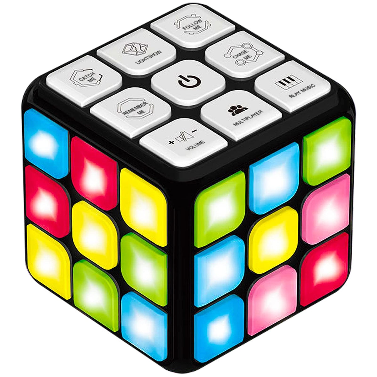 Electronic LED Memory Cube Game - Light-Up STEM Puzzle Toy