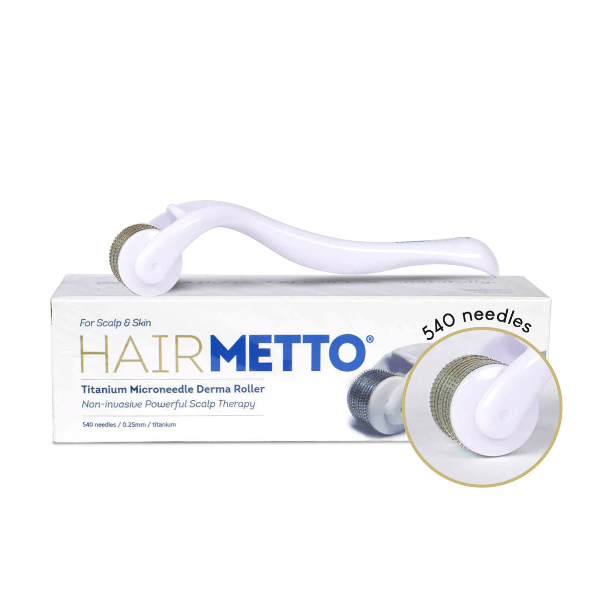 Root Activating Derma Roller – 540 Titanium Microneedle Scalp Roller