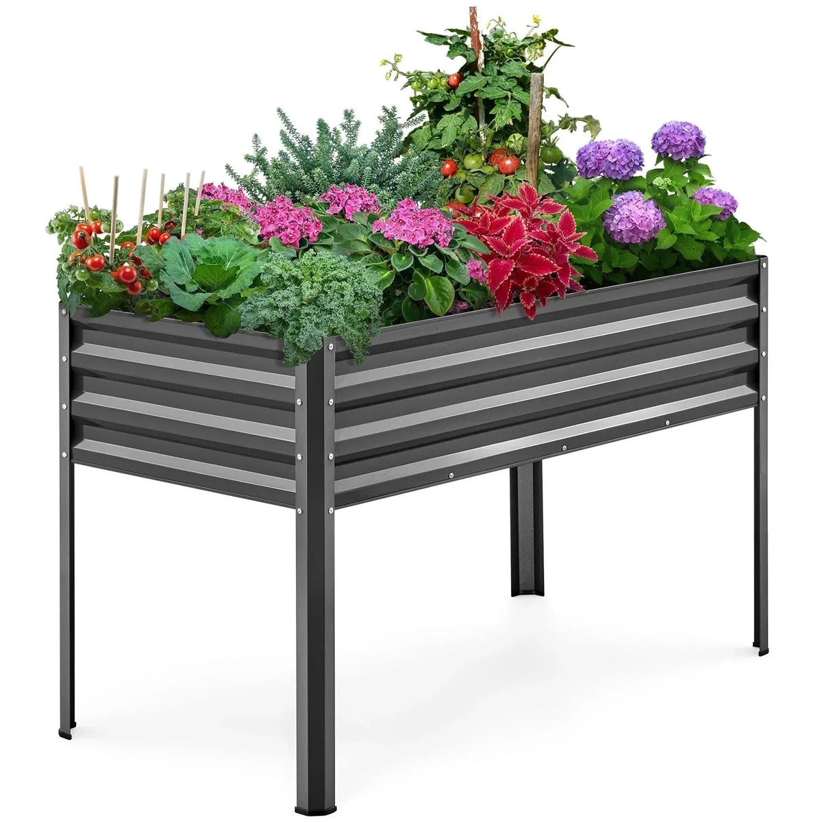 Galvanized Raised Garden Bed Planter Box